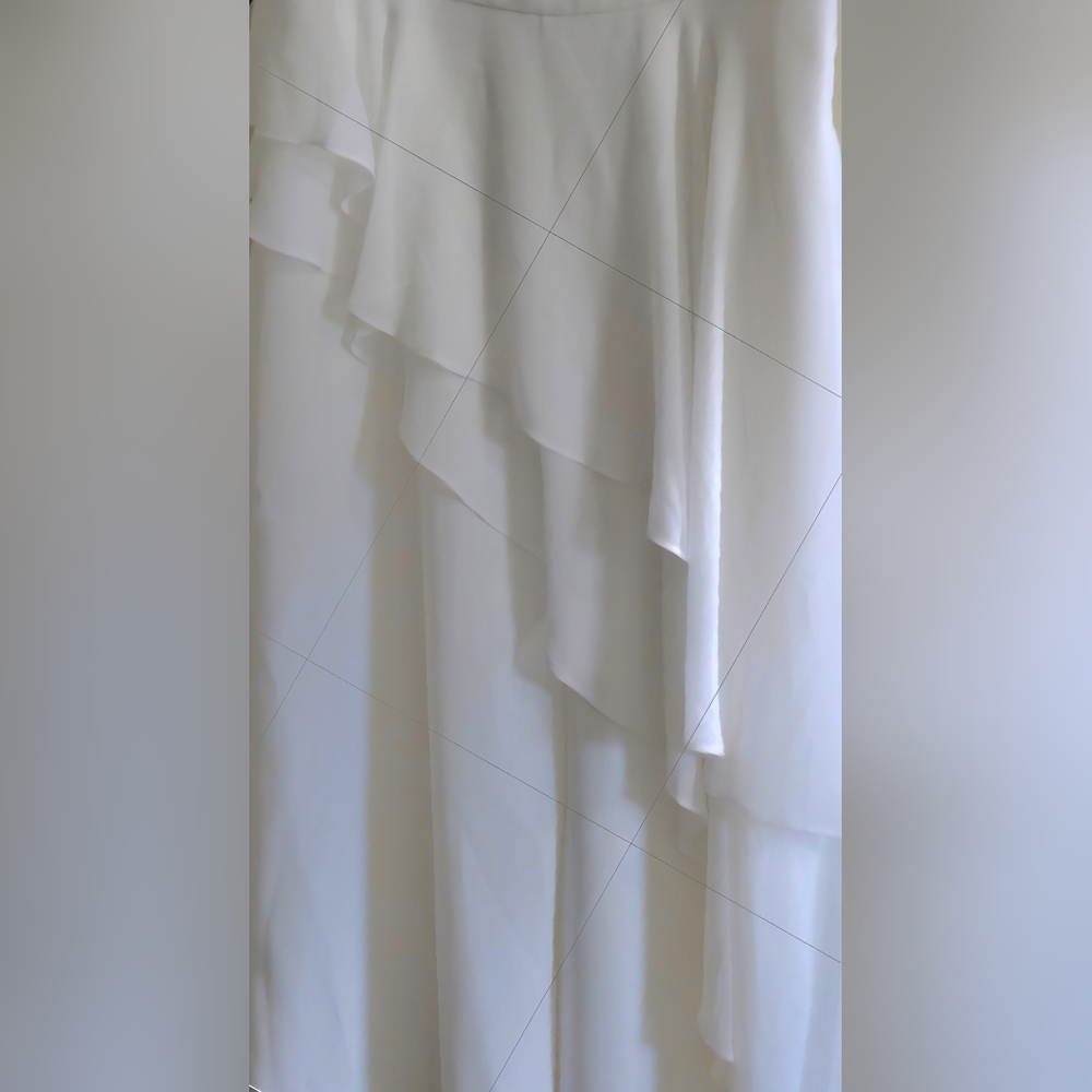 Elegant White Ruffled Halter Pant Jumper - Picture 6 of 6